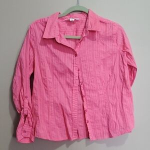 Tradition Country Collection Pink Button-Up Shirt Size 10p